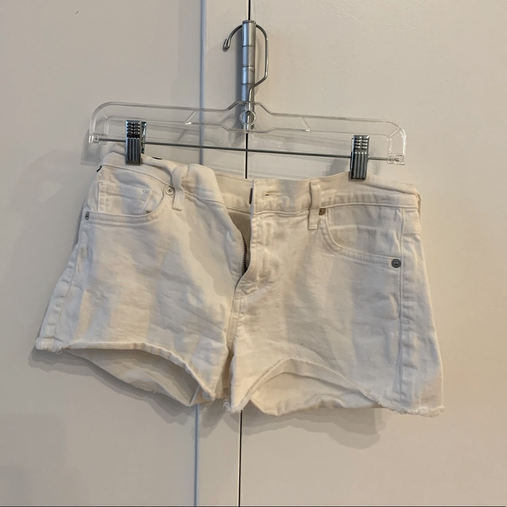 Citizens of humanity short white denim shorts - daisy Duke mid rise